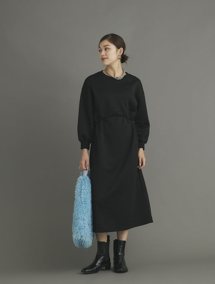 ビューティービースト、ワンピース IEDIT[イディット] ポピー柄のビスチェドッキングワンピース〈グリーン