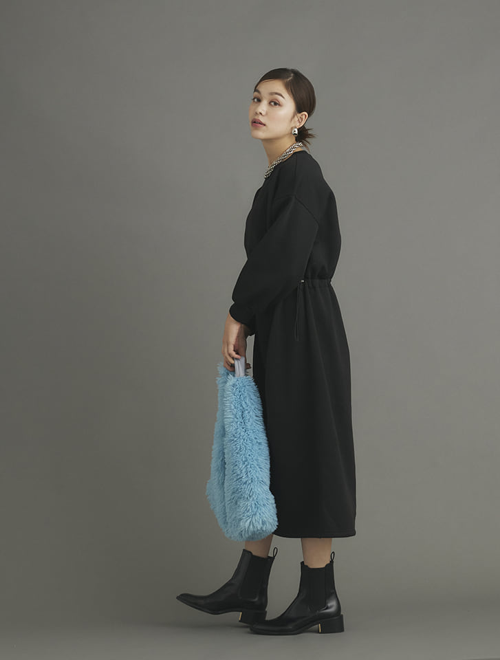 Edit Sheen 裏起毛ドロストデザインワンピース | 人気レディース