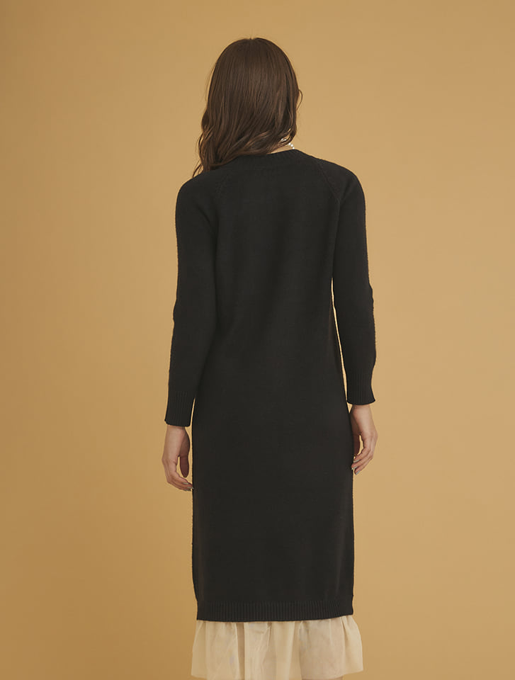 Edit Sheen 裾シフォンニットワンピース | 人気レディースファッション