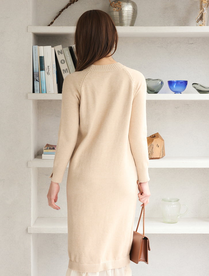 Edit Sheen 裾シフォンニットワンピース | 人気レディースファッション