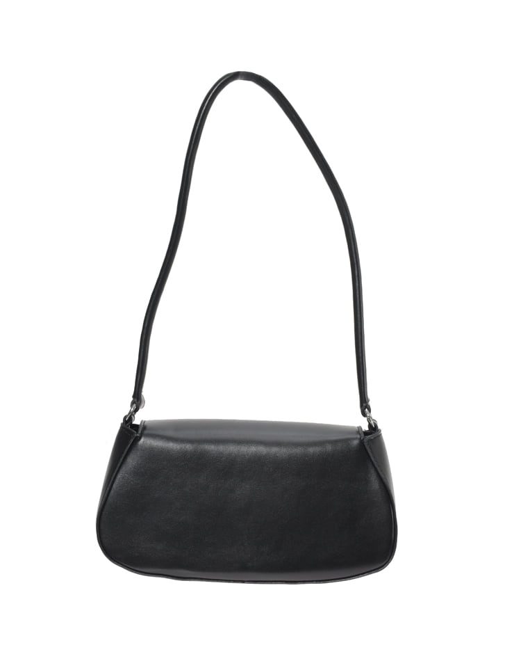 黒いシンプルなフラップハンドバッグ RESEXXY（リゼクシー） ハンドバッグ フラップポイントスクエア