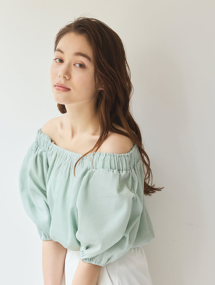 【期間限定お試し価格】 Sheen Edit リブシャーリングオフショルブラウス 人気 | シャツ/ブラウス(長袖/七分)