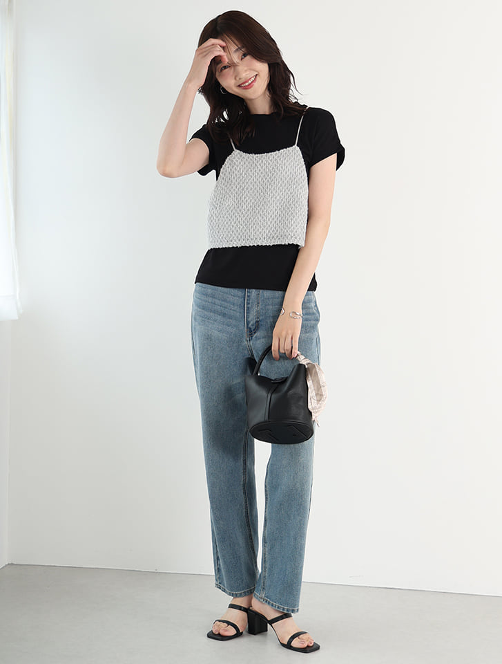 クリスチャンディオール フリンジ透かし編みキャミソール サイズ38*ED968 クリスチャンディオール フリンジ透かし編みキャミソール サイズ