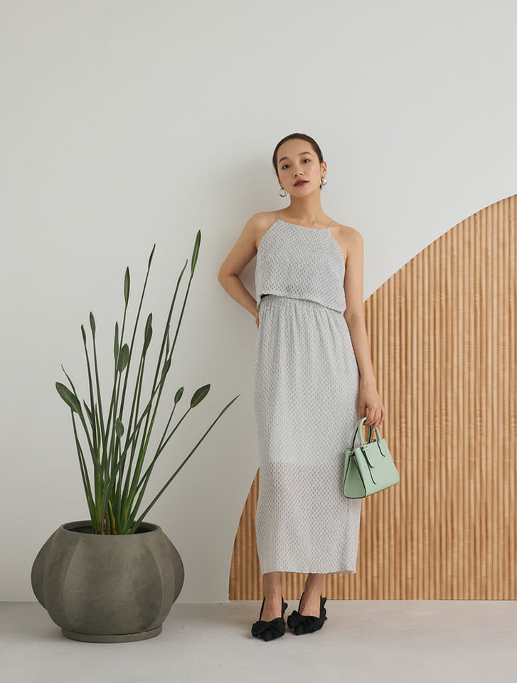 Edit Sheen 【SET UP対応】オパールフリンジキャミソールビスチェ