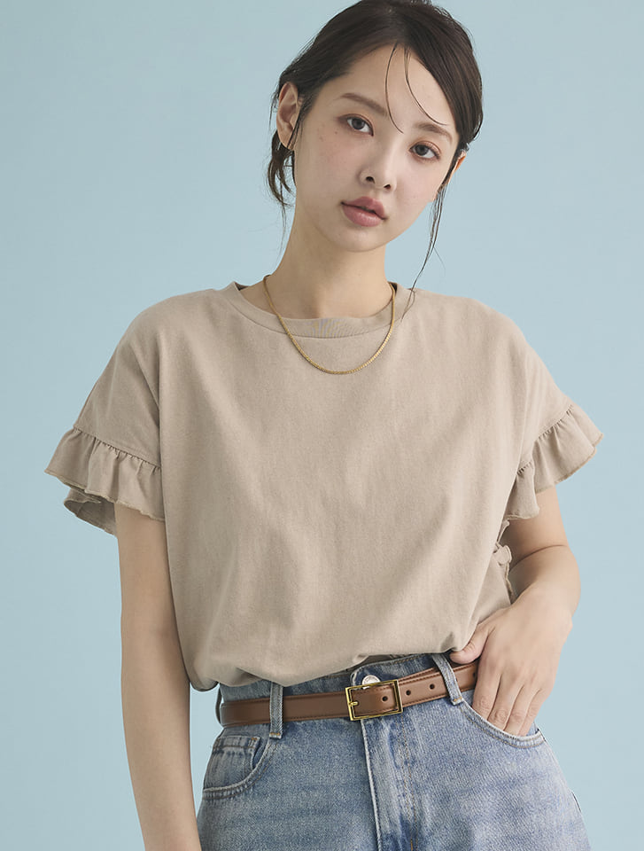 Edit Sheen 袖フリルTシャツ | 人気レディースファッション通販
