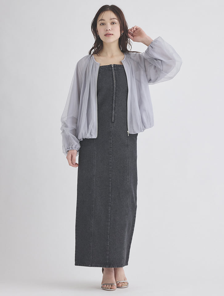【  Jeans】リブタンクワンピース シリーズ累計販売数10000枚突破！/全骨格細見え/マイナス3kg
