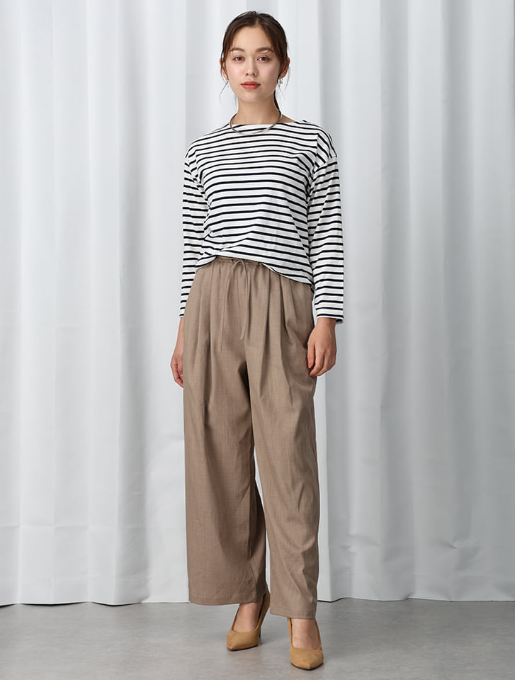 ストライプパターン ワイドレッグデニム ZARA ZARA(ザラ) TRF WIDE-LEG ワイドレッグ ミッドライズ