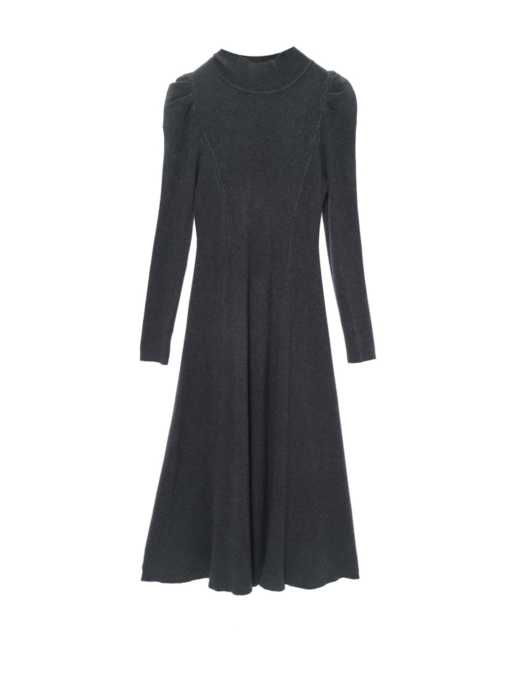 Edit Sheen パフスリーブハイネックニットワンピース | 人気レディース