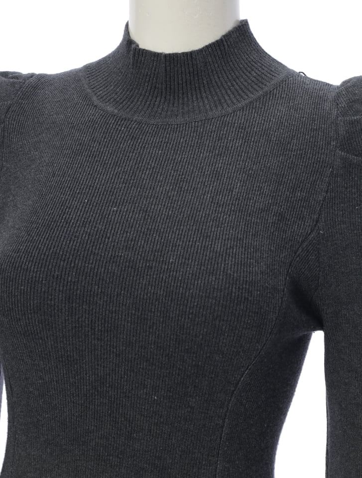 Edit Sheen パフスリーブハイネックニットワンピース | 人気レディース