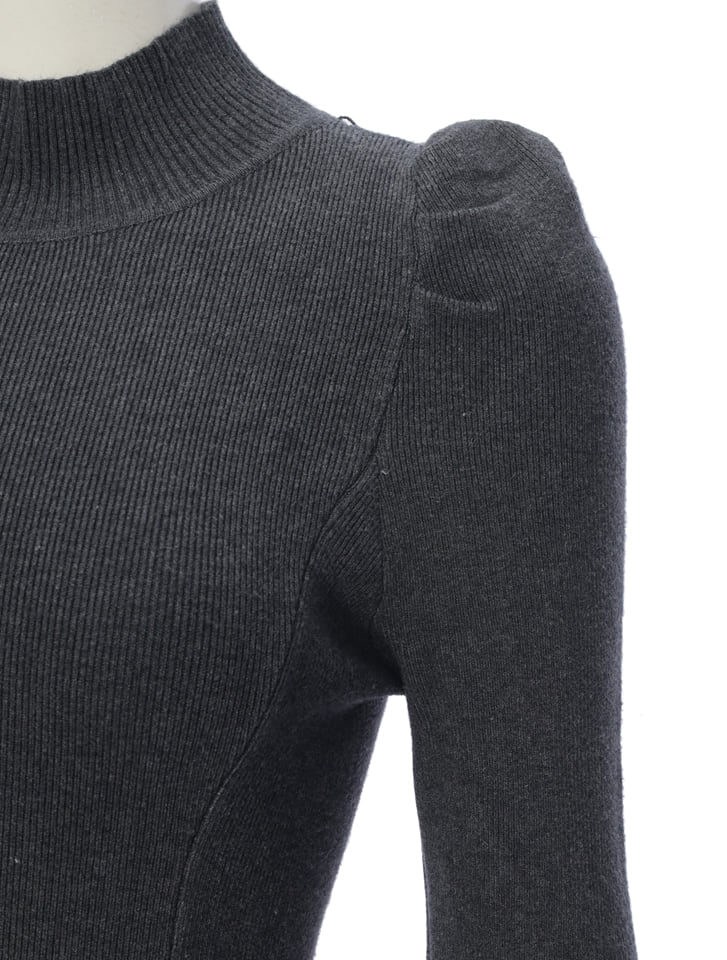 Edit Sheen パフスリーブハイネックニットワンピース | 人気レディース