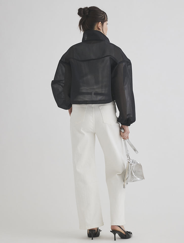 hkm'smama 　メッシュフードドロストコードブルゾン春夏 A part by｜ドロストメッシュブルゾン | Rakuten Fashion(楽天