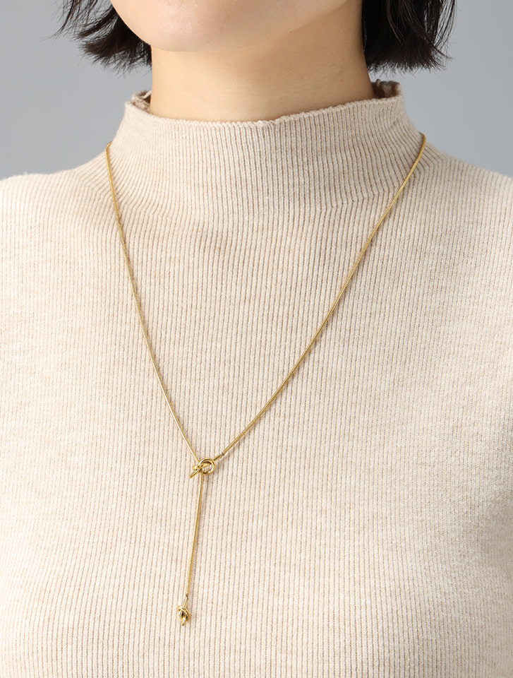 Edit Sheen ノットデザインロングラリエット | 人気レディース