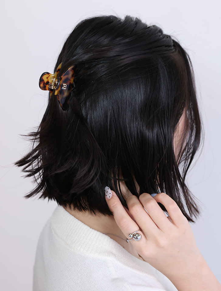 ロゴメタルポイントミニヘアクリップ