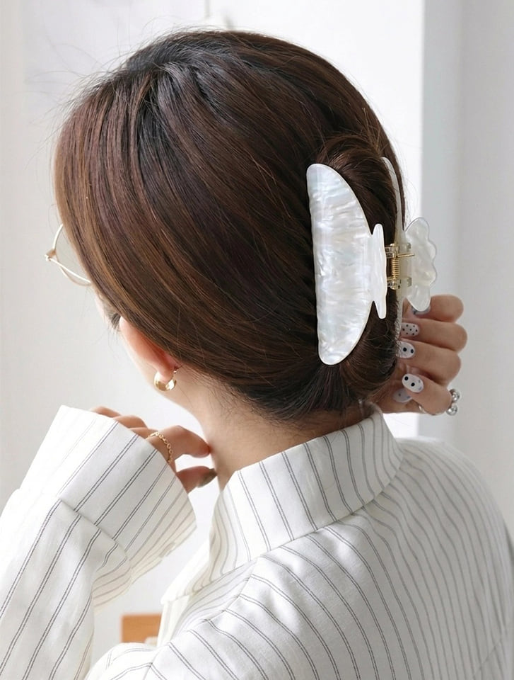 マーブル模様ヘアクリップ