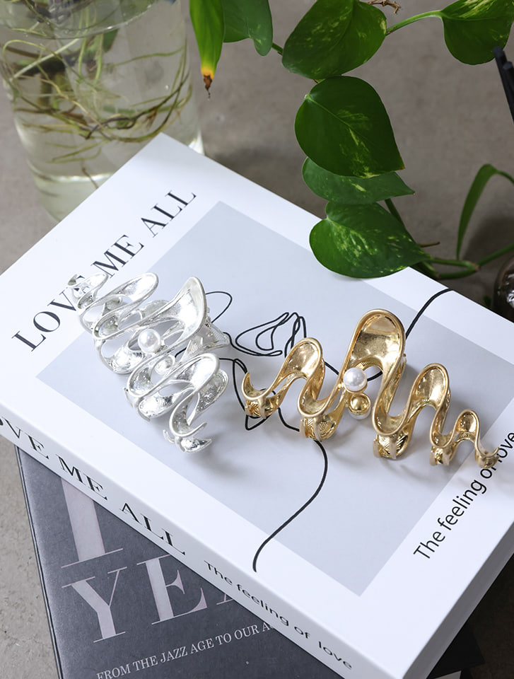 パールウェーブヘアクリップ