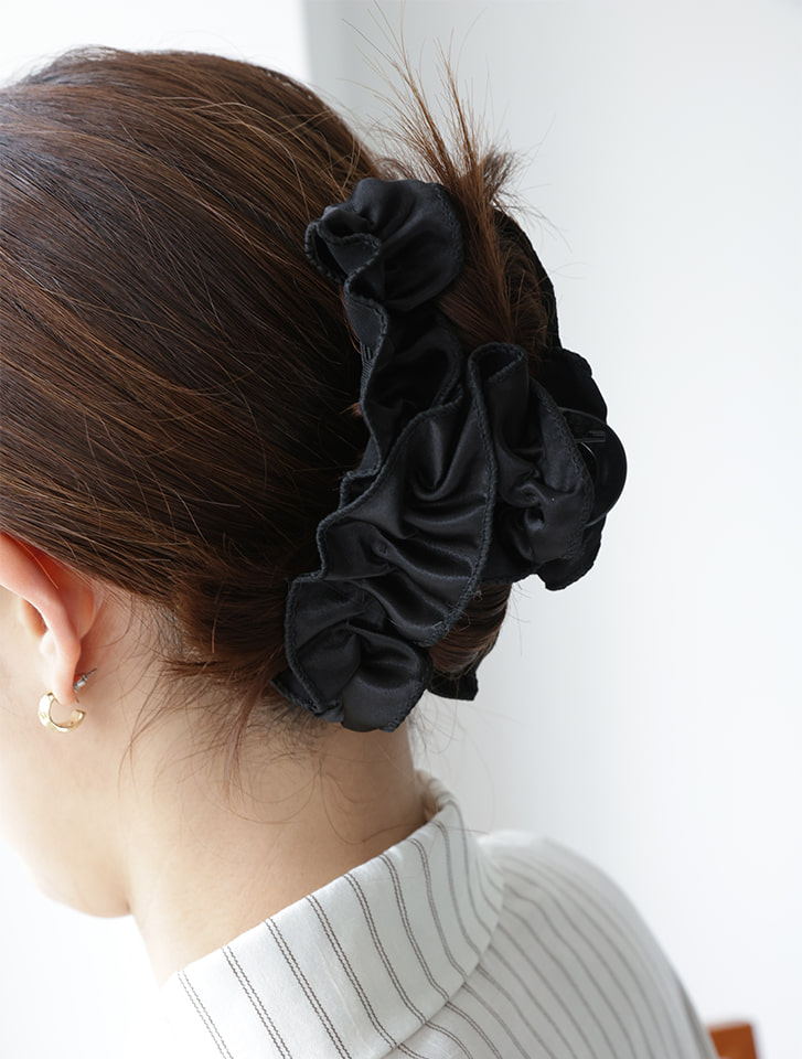 フリルヘアバンスクリップ