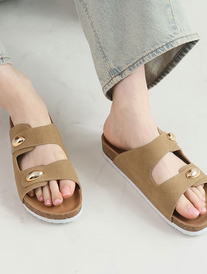 SLAMZ サンダル 男女兼用 24cmブラウン SOFT STITCH MULE SANDALS – SLAMZ
