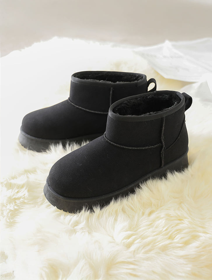 Vivian もふぽか厚底5.0cmチャンキーヒールムートンブーツ【防止加工