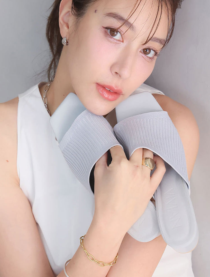 Vivian スクエアトゥニットミュールサンダル | 人気レディース