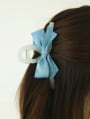 サテンビッグリボンヘアクリップ