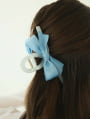 サテンビッグリボンヘアクリップ