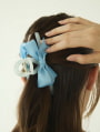 サテンビッグリボンヘアクリップ