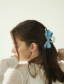 サテンビッグリボンヘアクリップ