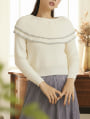 ケープ配色ニットプルオーバー