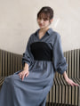 【cestmignon_mauセレクト】ビスチェドッキングワンピース
