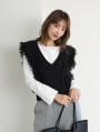 フリンジニットベスト