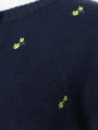 アルパカタッチフラワー刺繍カーディガン