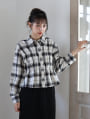 起毛シャーリングチェックシャツ