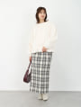 チェック柄バックスリットナロースカート