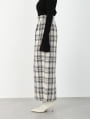チェック柄バックスリットナロースカート