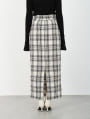 チェック柄バックスリットナロースカート