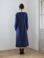 裏起毛ウエストタックワンピース
