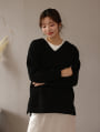 裏起毛Vネックカットソー