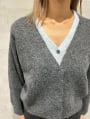 レイヤード風ニットカーディガン