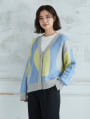 ニュアンス柄カーディガン