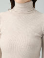 リブハイネックシンプルニット