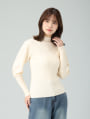 パフスリーブハイネックニット