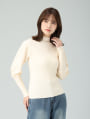 パフスリーブハイネックニット