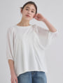 ギャザー袖ドルマンカットソー