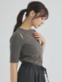【cestmignon_mauセレクト】カットリブカットアウトプルオーバー