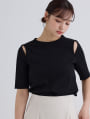 【cestmignon_mauセレクト】カットリブカットアウトプルオーバー
