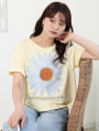 ビッグフラワープリントTシャツ