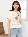 ビッグフラワープリントTシャツ