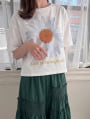 ビッグフラワープリントTシャツ