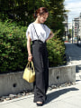 【接触冷感】袖口折り返しデザインTシャツ