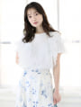 【田中亜希子セレクト】【接触冷感】チュールドッキングTシャツ